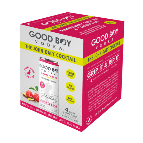 Good Boy 'John Daly' Raspberry Iced Tea & Lemonade (4 PACK - Cans ...