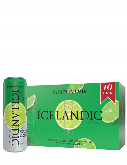 Icelandic Glacial Sparkling Water 'Tahitian Lime' Can (10 Pack)