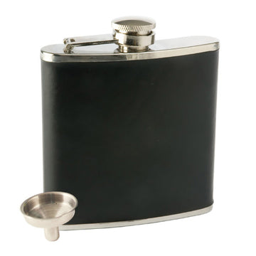 Monte Carlo 6 oz Faux Leather Flask