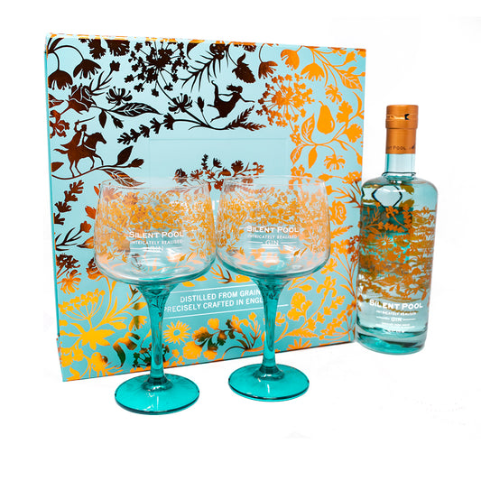 Silent Pool Gin Gift Set With 2 Glasses